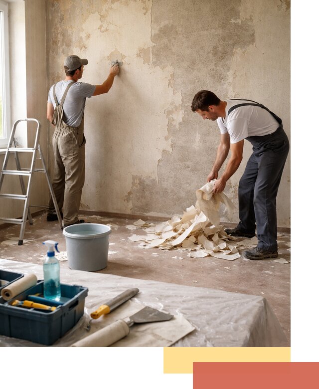 Снятие старых обоев в Серове быстро и качественно