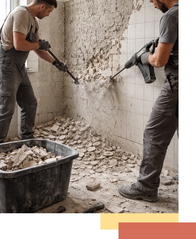 Демонтаж плитки со стен в Серове быстро и аккуратно