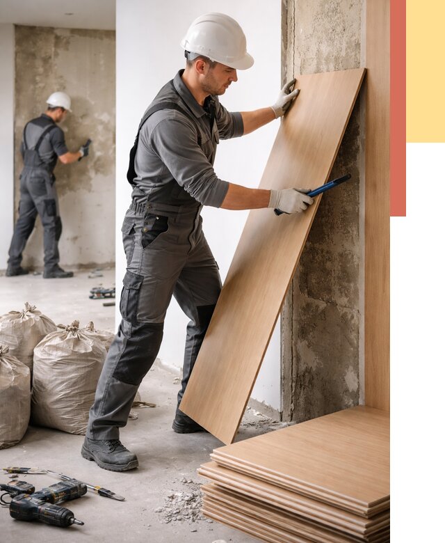 Демонтаж стеновых панелей в Серове от 3571 руб. за м² быстро и недорого | ОТДЕЛОЧНИК-Срв