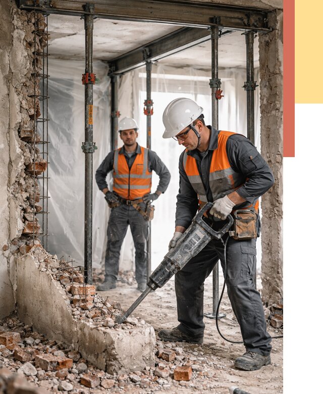 Снос несущих стен в Серове от 10457 руб. — демонтаж несущей стены под ключ | ОТДЕЛОЧНИК-Срв