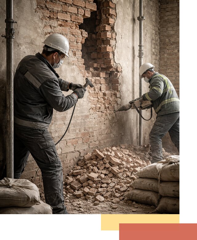 Демонтаж кирпичных стен в Серове быстро и безопасно