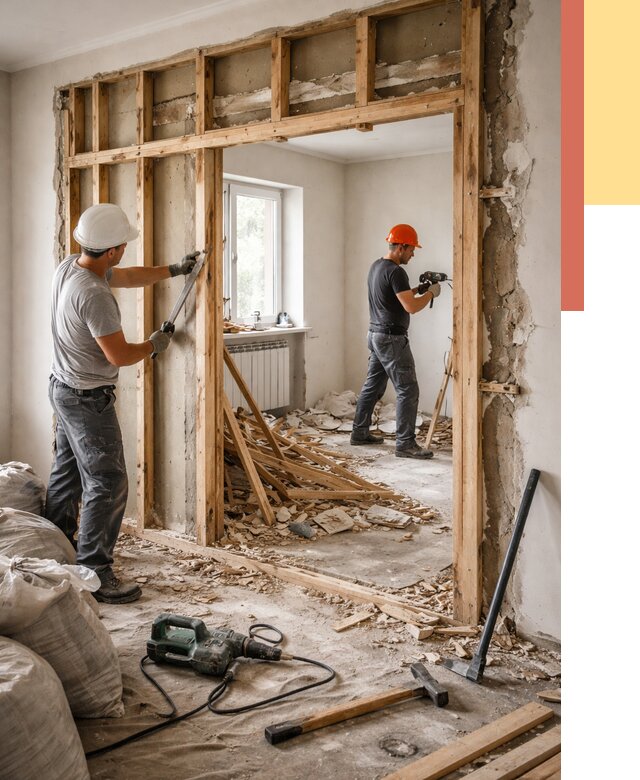 Демонтаж деревянных перегородок в Серове от 3265 руб. — быстро и недорого | ОТДЕЛОЧНИК-Срв