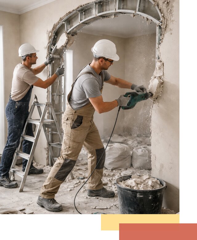 Демонтаж гипсокартонной арки в Серове быстро и аккуратно