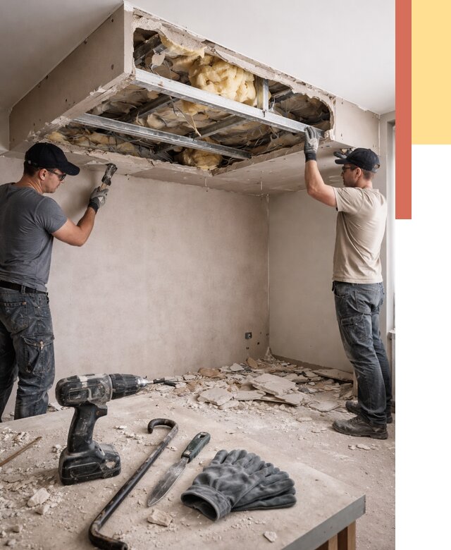 Демонтаж короба из гипсокартона в Серове от 1551 руб. — быстро и недорого | ОТДЕЛОЧНИК-Срв