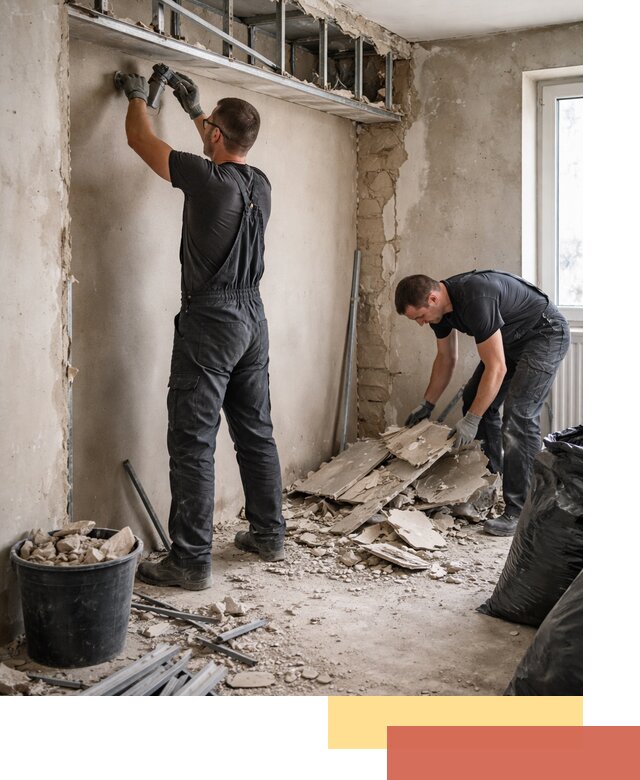 Демонтаж короба из гипсокартона в Серове быстро и аккуратно