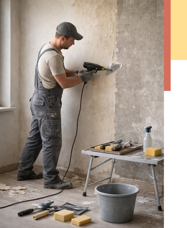 Очистка стен от клея в Серове от 1887 руб. — снятие и удаление клея со стен | ОТДЕЛОЧНИК-Срв