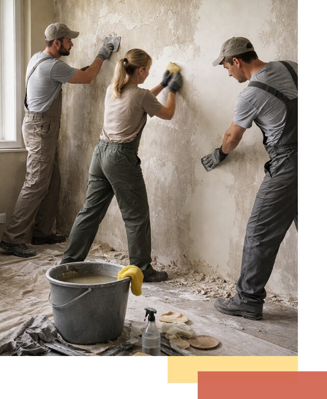 Очистка стен от клея и грунтовки в Серове качественно и быстро