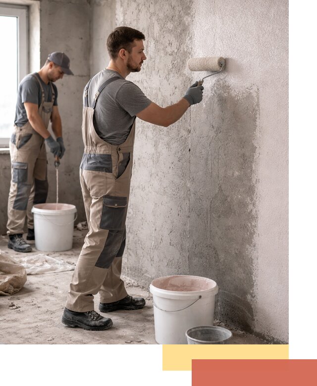 Нанесение бетоноконтакта на стены в Серове для последующей отделки