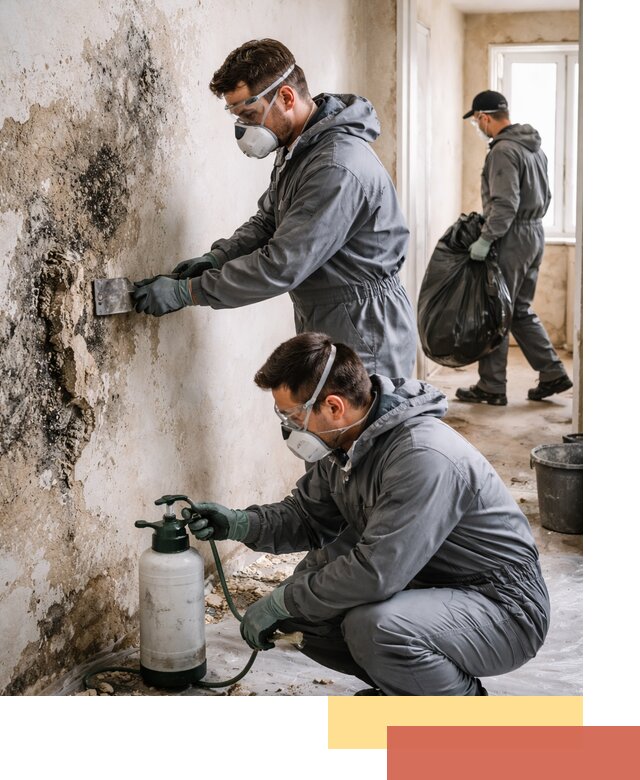 Удаление плесени со стен профессионально в Серове