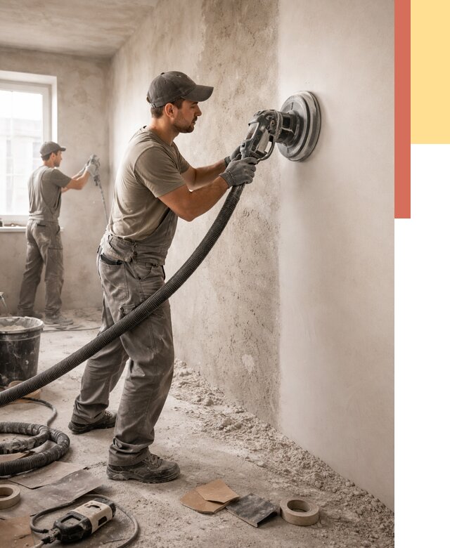 Шлифовка стен в Серове от 1224 руб/м2 — быстро и недорого | ОТДЕЛОЧНИК-Срв