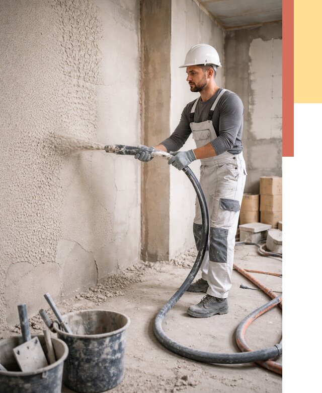 Машинная штукатурка стен в Серове под ключ от 6631 руб./м2 | ОТДЕЛОЧНИК-Срв