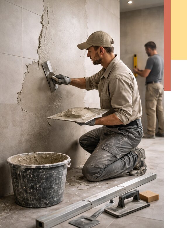 Штукатурка стен в ванной в Серове от 4591 руб./м² — выравнивание под ключ | ОТДЕЛОЧНИК-Срв