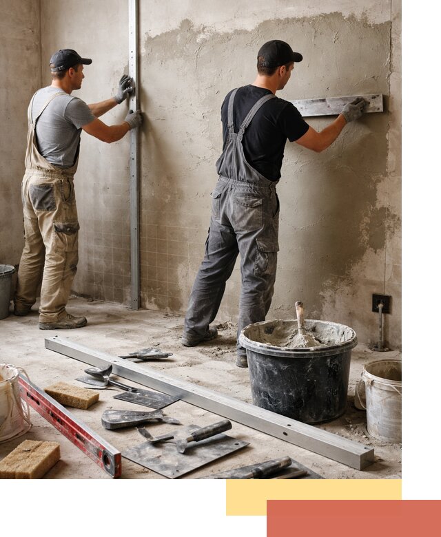 Профессиональная штукатурка стен под плитку в Серове