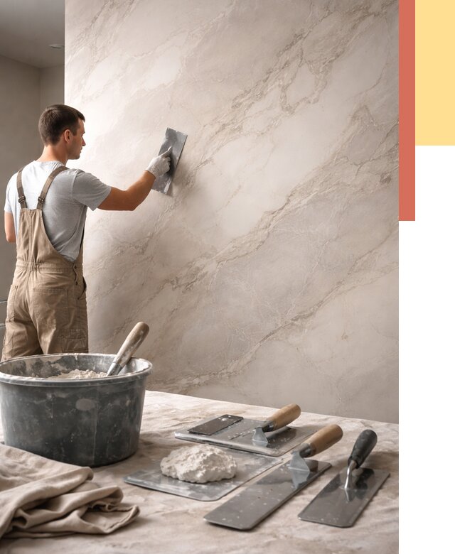 Декоративная штукатурка под мрамор в Серове от 2857 руб./м² — быстро и недорого | ОТДЕЛОЧНИК-Срв