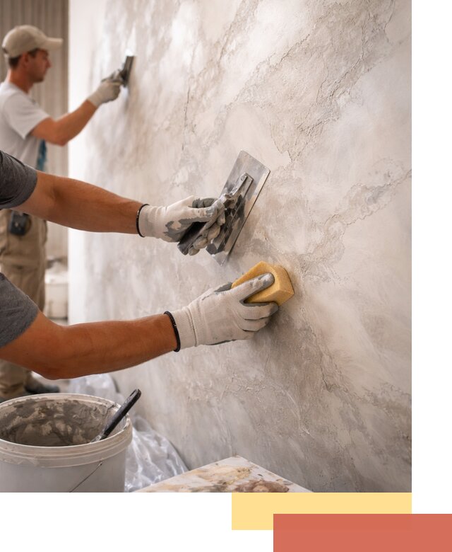 Декоративная штукатурка под мрамор в Серове для стен и потолков