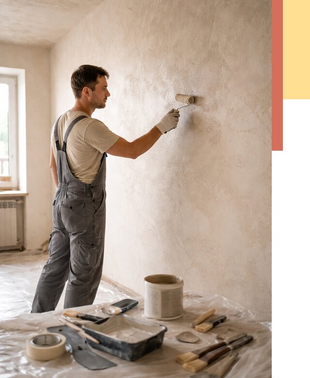 Нанесение лессирующей краски по декоративке в Серове от 1785 руб. | ОТДЕЛОЧНИК-Срв