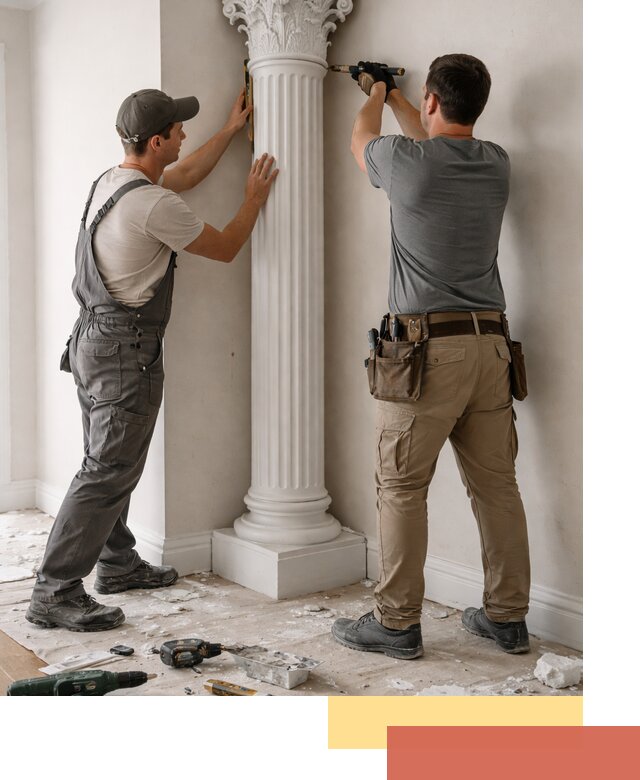 Установка декоративных колонн в Серове под ключ