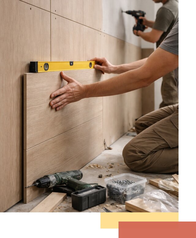 Профессиональный монтаж МДФ панелей на стены в Серове