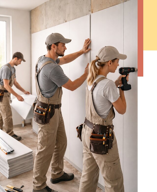 Монтаж ПВХ панелей на стены в Серове от 459 руб/м2 — быстро и недорого | ОТДЕЛОЧНИК-Срв