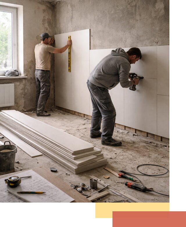 Монтаж ПВХ панелей на стены в Серове качественно и быстро