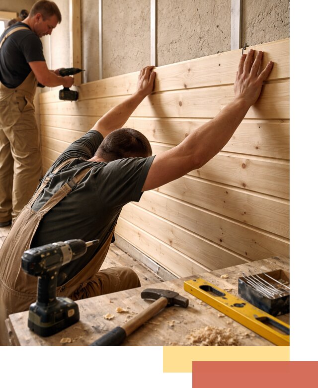 Монтаж деревянной вагонки на стены в Серове быстро и качественно