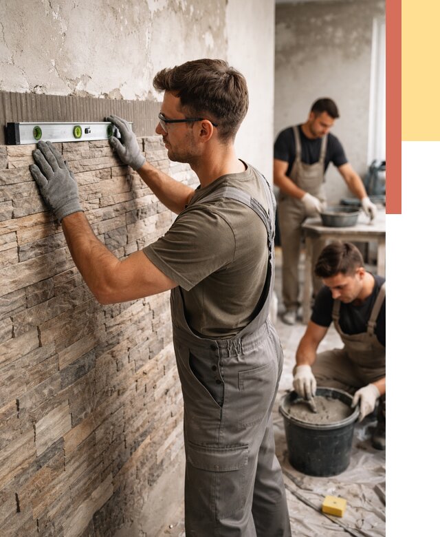 Монтаж искусственного камня в Серове от 4591 руб. под ключ | ОТДЕЛОЧНИК-Срв