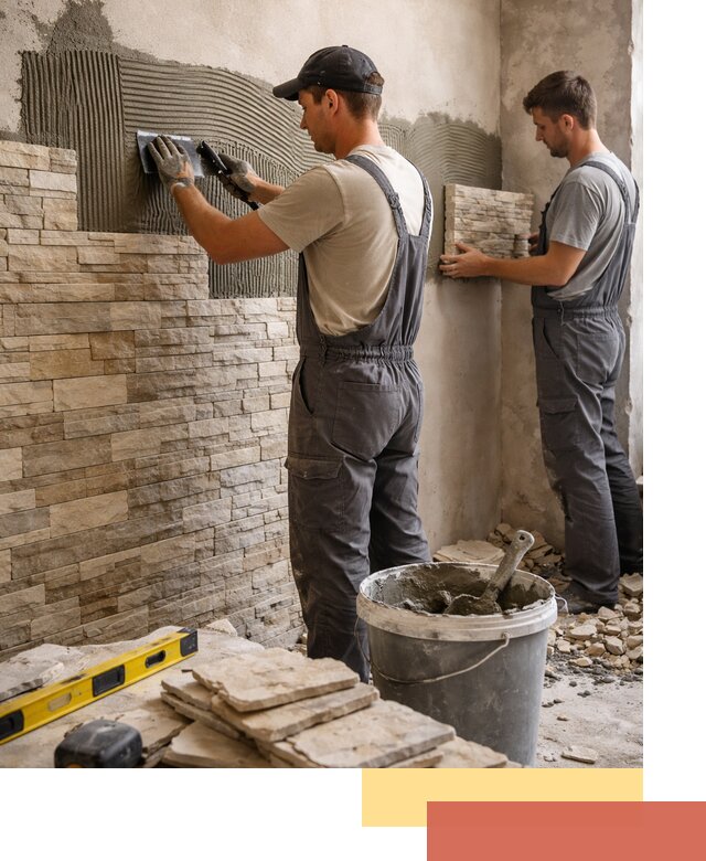 Монтаж искусственного камня в Серове — облицовка стен и фасадов