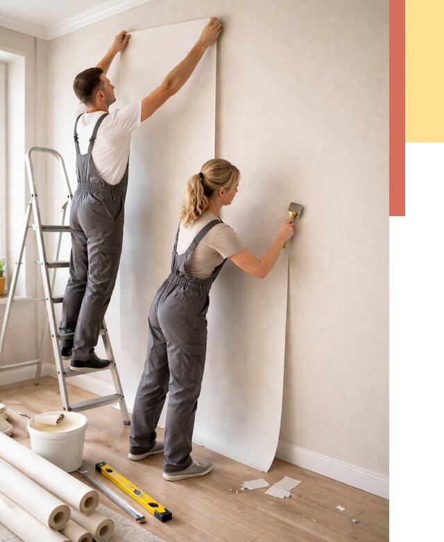 Поклейка флизелиновых обоев в Серове от 6121 руб. | Быстро и недорого — ОТДЕЛОЧНИК-Срв