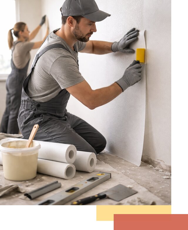 Поклейка стеклообоев профессионально в Серове