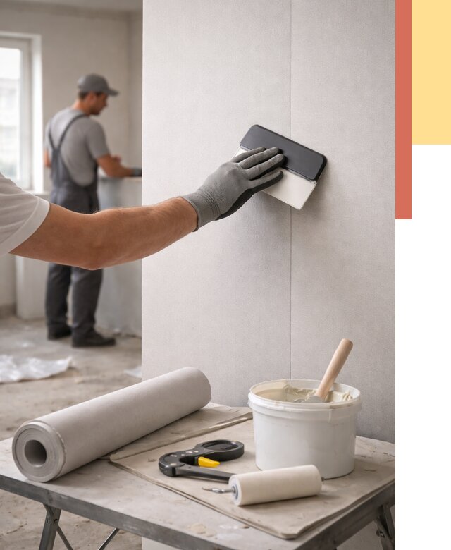 Поклейка обоев под покраску в Серове от 3571 руб. за м2 | ОТДЕЛОЧНИК-Срв