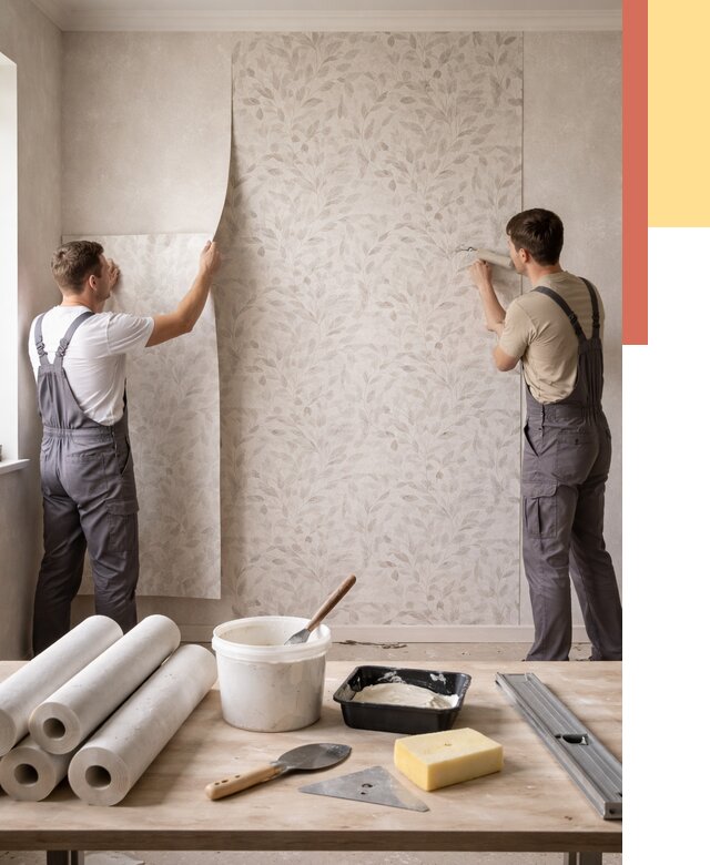 Поклейка обоев с подбором рисунка в Серове от 3571 руб. | ОТДЕЛОЧНИК-Срв - быстро и недорого