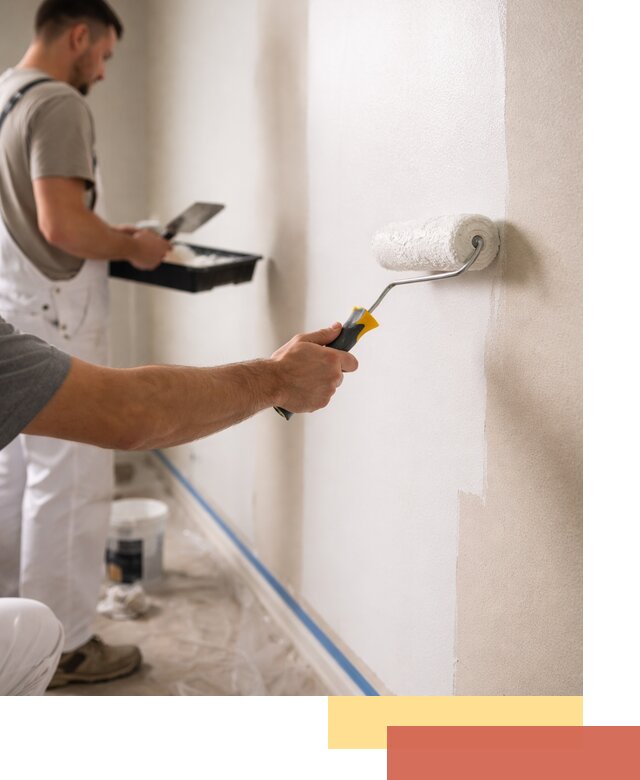 Покраска стен акриловой краской профессионально в Серове