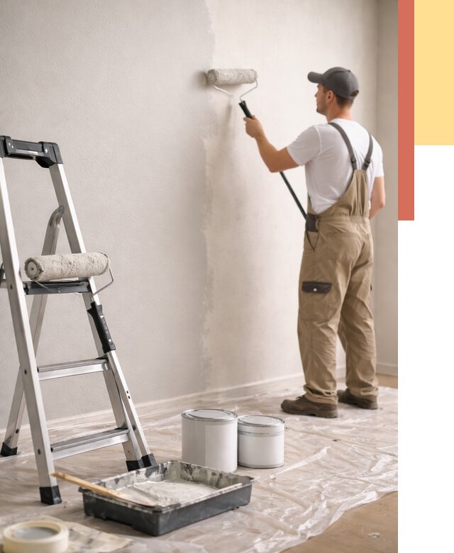 Покраска стен латексной краской в Серове от 4591 руб. за м2 | ОТДЕЛОЧНИК-Срв