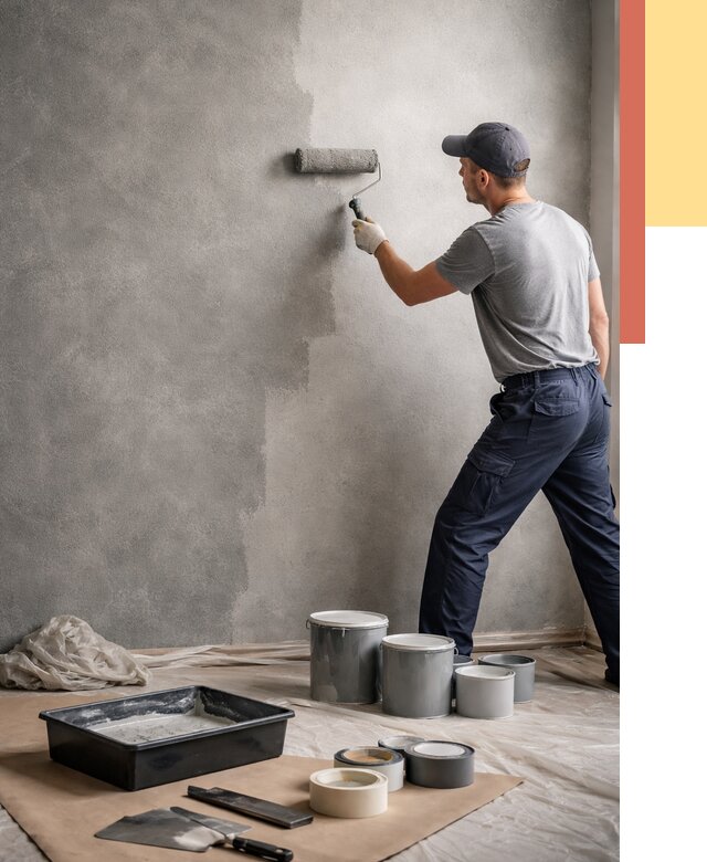 Покраска стен под бетон в Серове от 663 руб. за м2 — быстро и недорого | ОТДЕЛОЧНИК-Срв