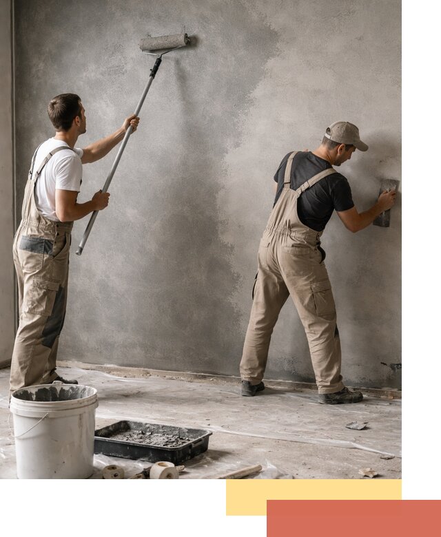 Покраска стен под бетон в Серове профессионально и недорого