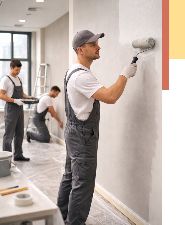 Покраска стен в офисе в Серове от 8672 руб. — быстро и недорого | ОТДЕЛОЧНИК-Срв