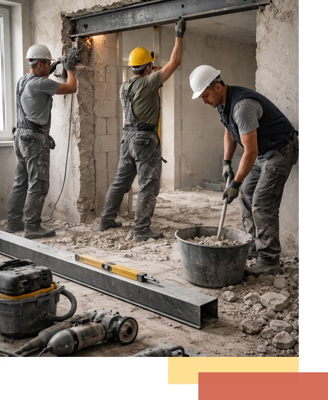 Создание проемов в стенах и несущих конструкциях в Серове