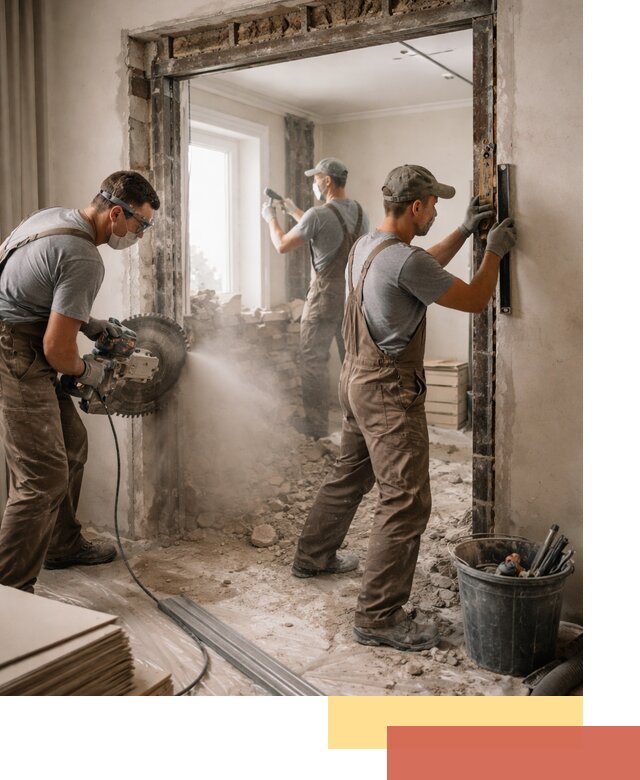 Расширение дверного проема под установку новой двери в Серове