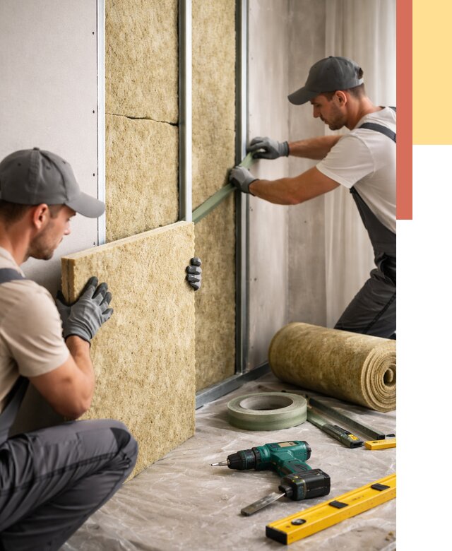 Шумоизоляция стен в Серове под ключ от 1887 руб. | ОТДЕЛОЧНИК-Срв