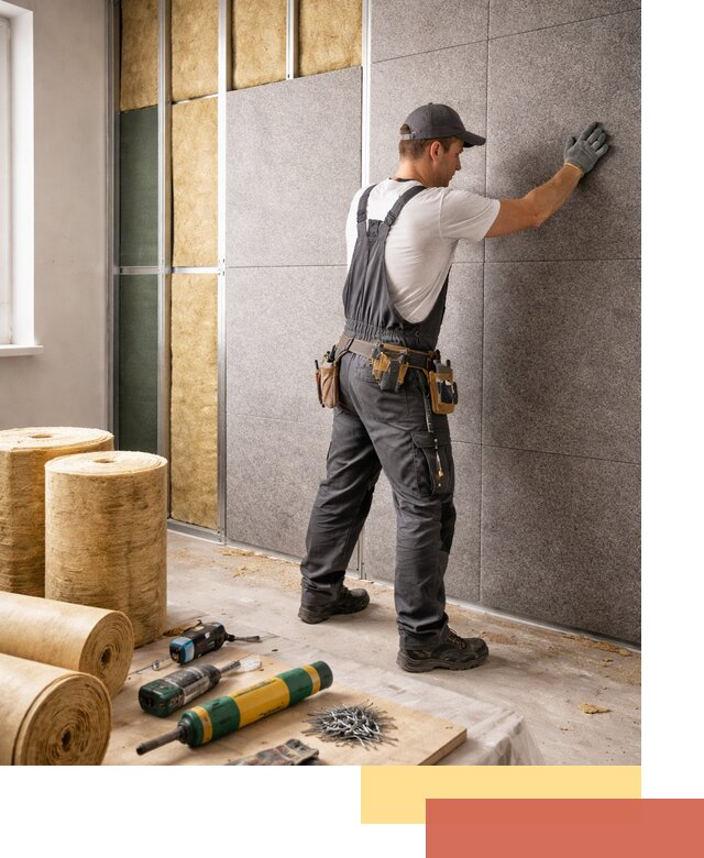 Профессиональная шумоизоляция стен в Серове для квартиры и офиса