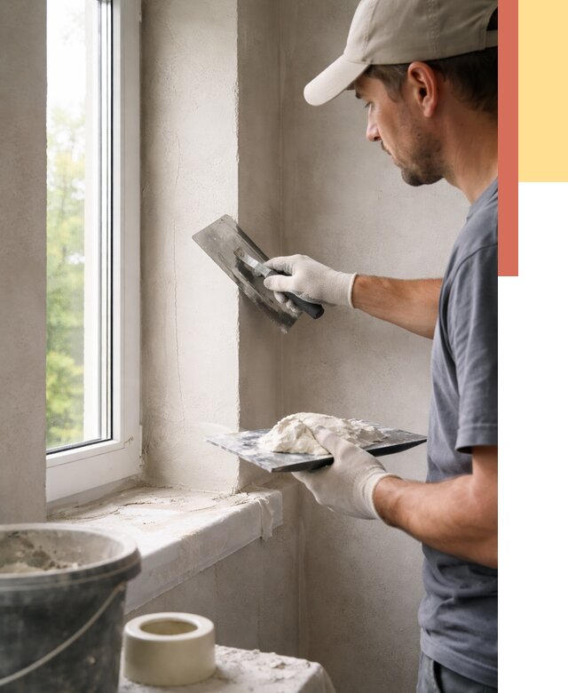 Штукатурка откосов в Серове от 4591 руб/м² — услуги и выравнивание под ключ | ОТДЕЛОЧНИК-Срв