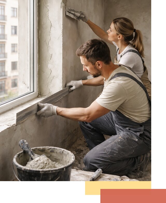 Штукатурка откосов дверей и окон профессионально в Серове