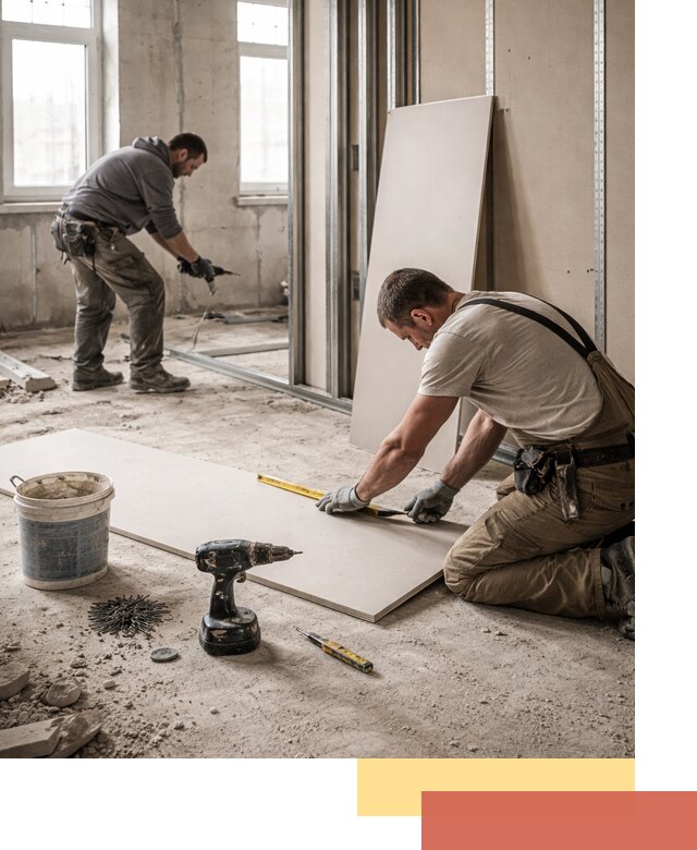 Кладка перегородок из ПГП под ключ в Серове