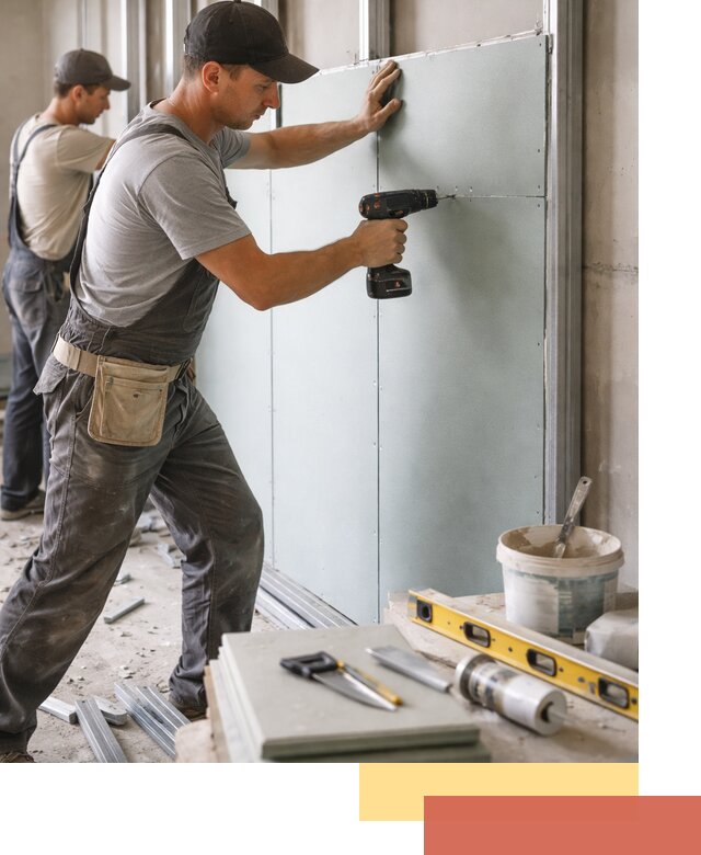 Кладка влагостойких перегородок ПГП в Серове