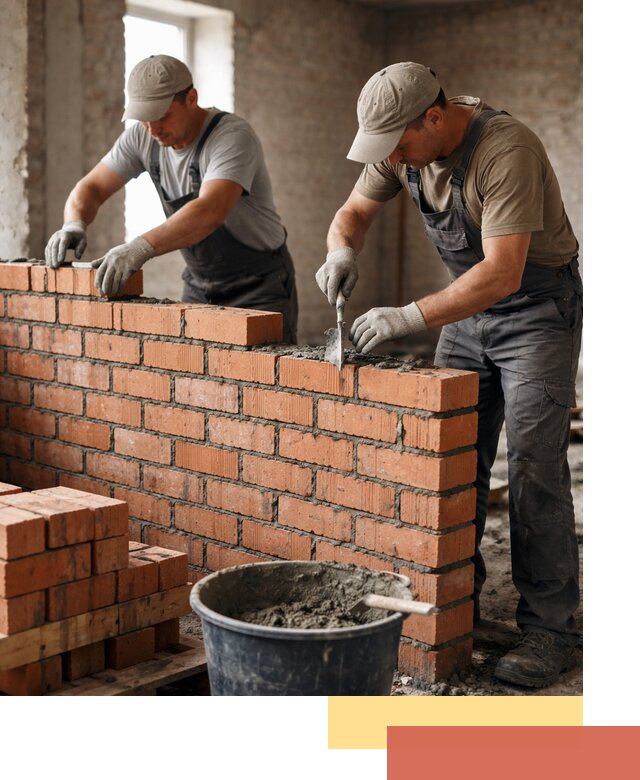 Кладка кирпичных перегородок под ключ в Серове