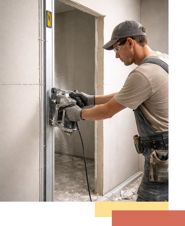 Устройство дверного проема в перегородке в Серове