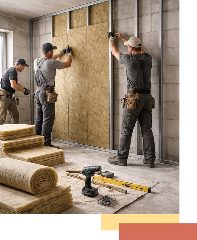 Шумоизоляция перегородок из блоков в Серове — монтаж и защита шумоизоляцией