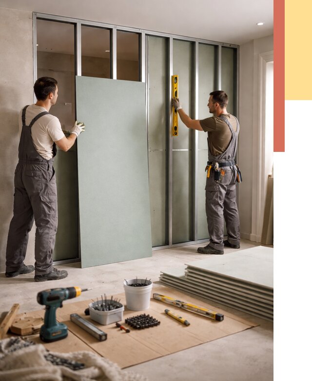 Перегородка из влагостойкого гипсокартона в Серове от 4897 руб. — монтаж под ключ | ОТДЕЛОЧНИК-Срв