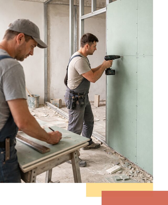 Перегородки из влагостойкого гипсокартона под ключ в Серове