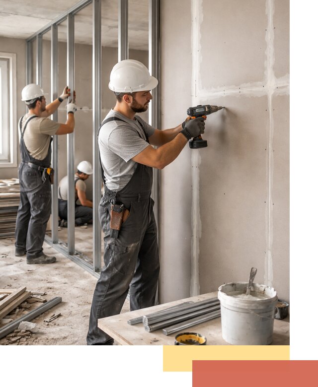 Перегородки из огнестойкого гипсокартона в Серове под ключ